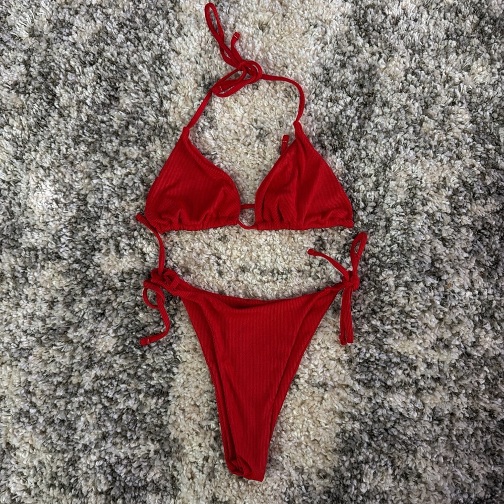 Princess Polly Red Bikini Set